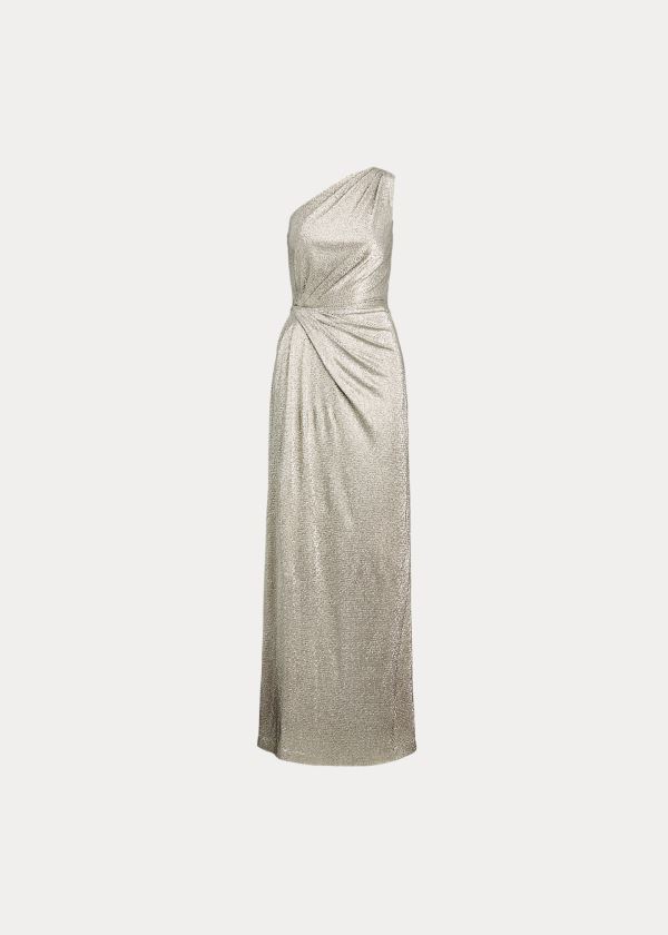 Ralph Lauren Metallic One-Shoulder Kjole Dame Danmark (PESKR1274)